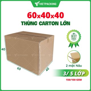 Thùng carton 60x40x40 chuyển nhà, thùng giấy lớn, thùng carton chuyển nhà size lớn