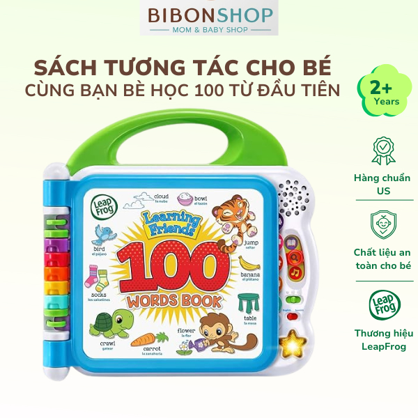 Sách tương tác LeapFrog Learning Friends 100 Words Book - Cùng bạn bè học 100 từ đầu tiên
