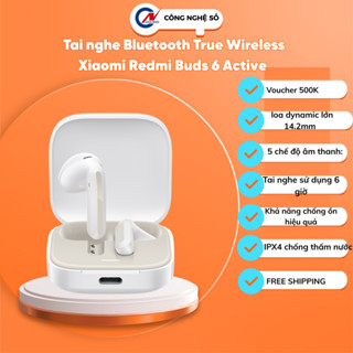 Tai nghe Bluetooth True Wireless Xiaomi Redmi Buds 6 Active thời lượng pin 30 giờ - Công Nghệ Số