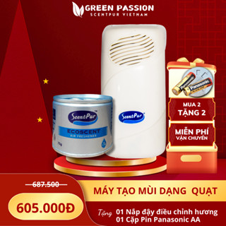[Hỏa Tốc] Máy tạo mùi dạng cánh quạt ScentPur + Hộp Ecoscent75g + TẶNG Cặp Pin Panasonic AA