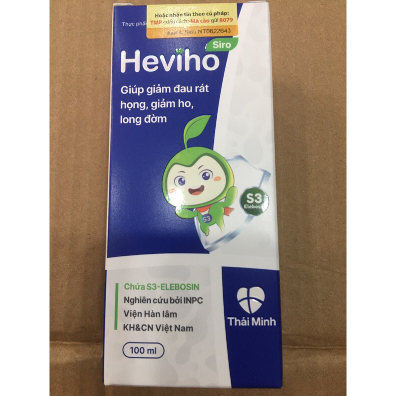 siro ho heviho (trẻ từ 6 tháng tuổi đến người lớn bị cảm, ho gió, khan, đờm, thay đổi thời tiết, bị 