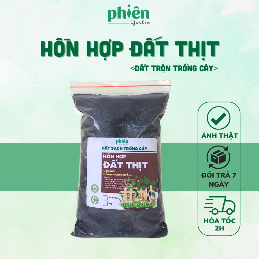 Đất Thịt Trồng Cây Túi 500g Trộn Dinh Dưỡng Diệt Trùng Chuyên Dùng Cho Rau Củ Quả Và Cây Cảnh