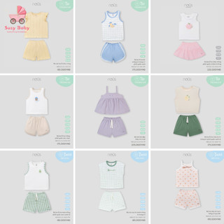 BỘ BA LỖ, HAI DÂY NOUS CHẤT MỀM MÁT CHO BÉ SIZE 6M-3Y
