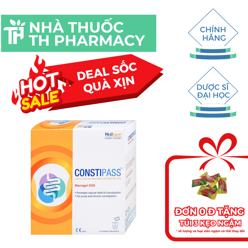 [🚨RẺ VÔ ĐỊCH🚨] Nhuận Tràng CONSTIPASS , CONSTIPASS Macrogol 3350 dạng bột -Giảm táo bón ( Hộp 20 gói