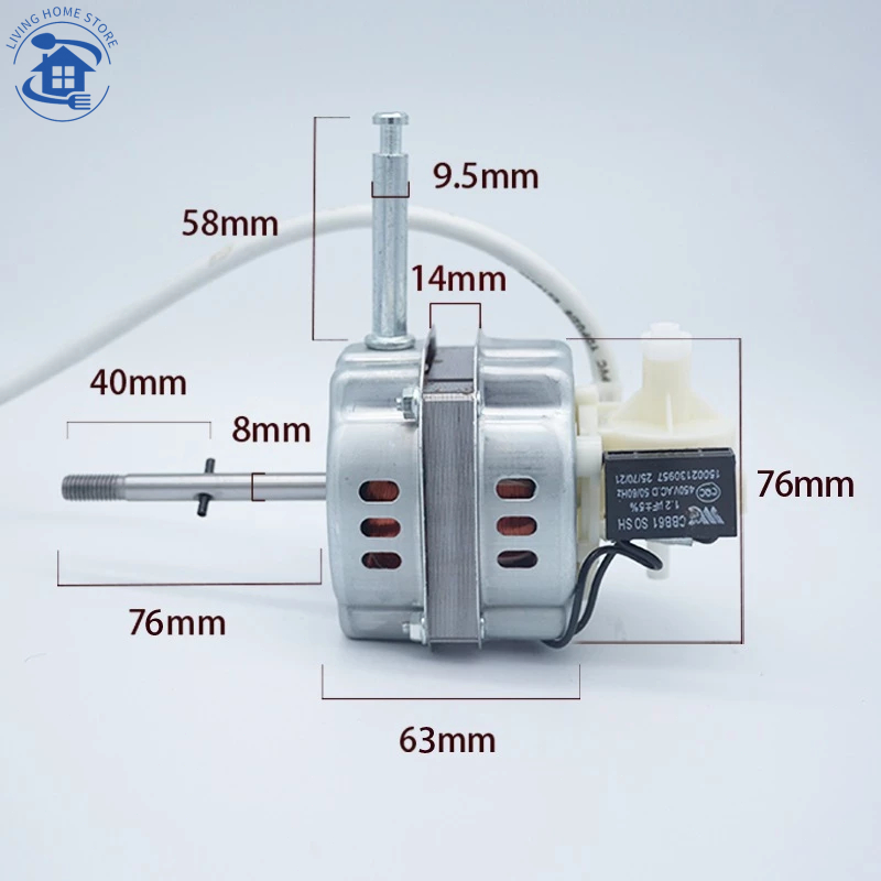 [🎆 Free shipping] Đầu quạt không chổi than 220V, động cơ quạt 14/16 inch, nút kéo trục động cơ, động