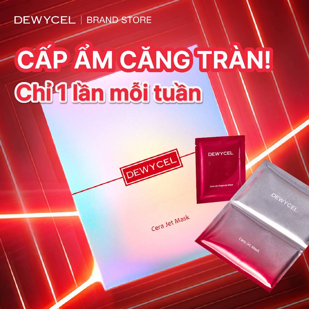 Mặt Nạ Dưỡng Ẩm Chăm Sóc Da DEWYCEL Cera Jet Mask Hộp 5 Miếng