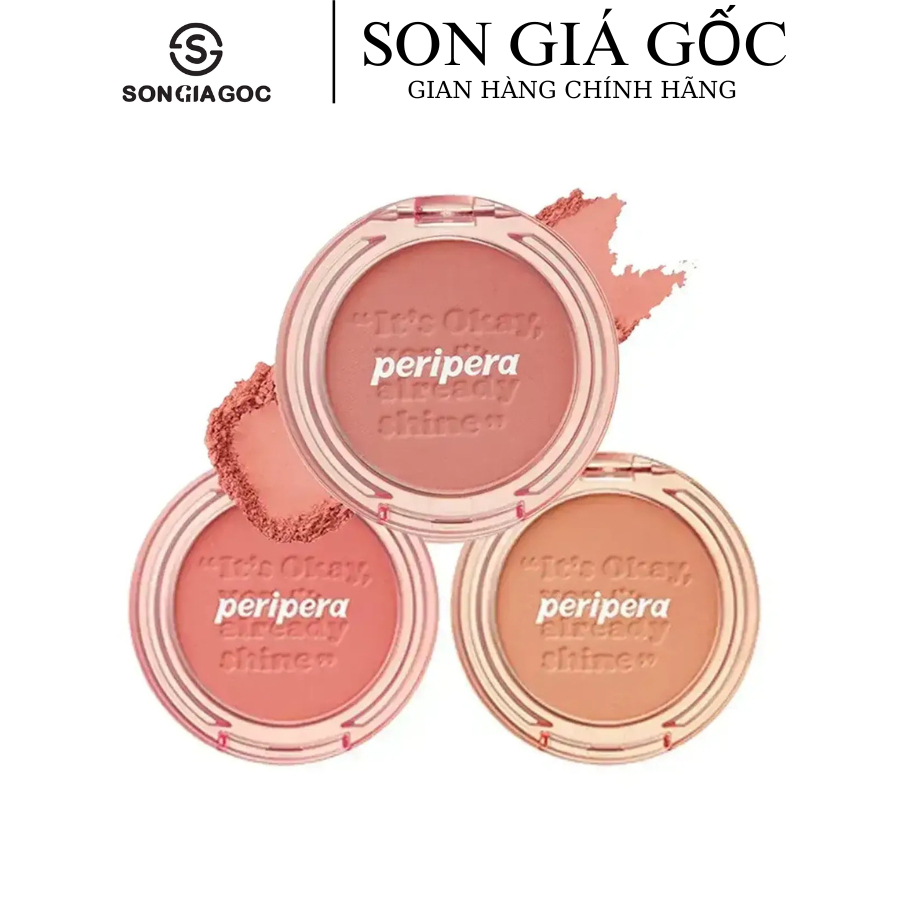 Phấn má hồng PERIPERA PURE BLUSHED SUNSHINE CHEEK