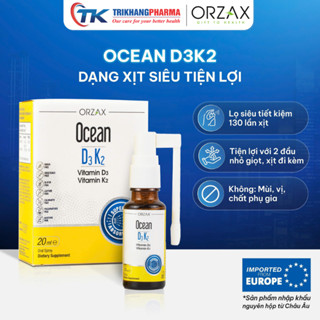 Ocean D3K2 Dạng Xịt Bổ Sung Vitamin D3 K2 Lọ 20ml Tăng Cường Hấp Thu Canxi Và Dưỡng Chất