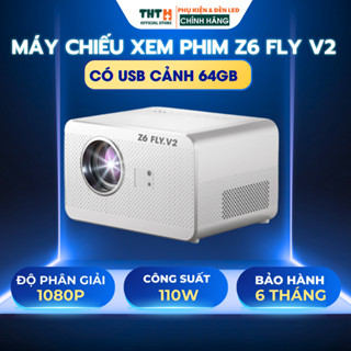 Máy chiếu Z6 FLY V2 Full HD 1080p máy chiếu xem phim đi cảnh có USB cảnh Phản chiếu điện thoại  có loa THT SHOP