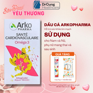 Bác Sĩ Cung Viên Uống Dầu Cá Arkopharma Arkogelules Omega 3 - Bổ Não, Bổ Mắt, Tim Mạch, Tăng Cường Thị Lực (180 Viên)