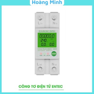 Công tơ điện tử wifi Hunonic Entec 63A đo điện năng tiêu thụ, dòng rò