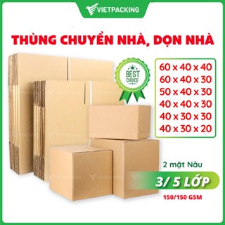 Thùng chuyển nhà, thùng giấy chuyển nhà cỡ lớn, thùng carton dọn nhà siêu cứng, độ bền cao