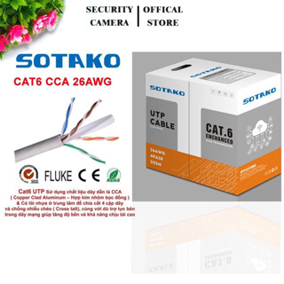 Cuộn 305m dây mạng  cat6 CCA - UTP màu trắng - Hàng Chính Hãng