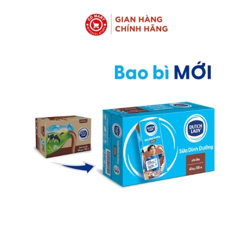 Thùng 48 hộp sữa tiệt trùng Cô Gái Hà Lan Dutch Lady vị Socola 180ml