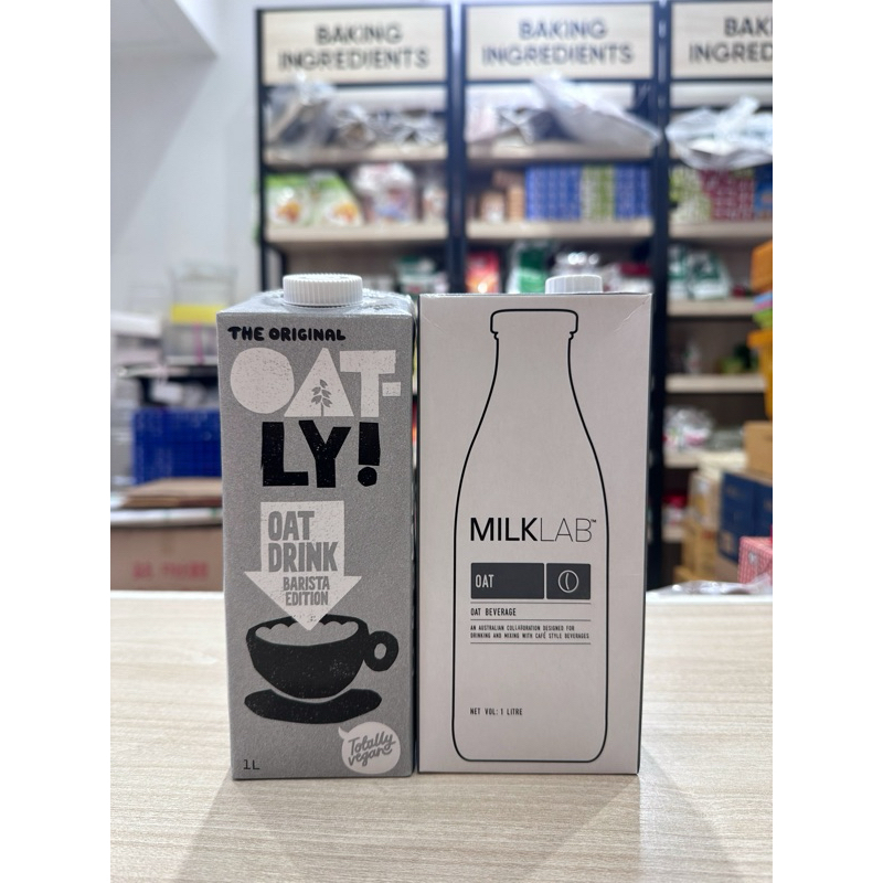 Combo 1 hộp sữa yến mạch Milklab 1L + 1 Oatly 1L