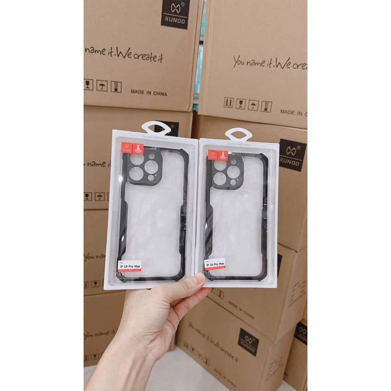 Ốp Xundd lưng trong viền màu chống shock thể thao ip 17