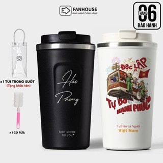 Ly giữ nhiệt cao cấp Coffee Holic cốc nước giữ nhiệt thể thao Fan House chống xước hỗ trợ khắc tên