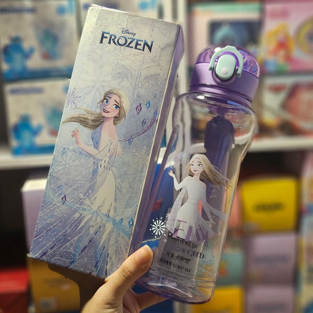 [Ảnh thật/Video/Sẵn] Bình nước Disney nhựa PCT cao cấp tu miệng Spisderman Captain Frozen Mickey Lot