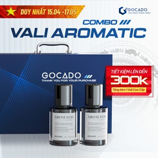 Combo 2 Chai Nước Hoa Ô Tô - AROMATIC Khử Mùi Xe Hơi Cao Cấp,Hương Hoa Kết Hợp Vơi Gỗ,Kèm Lõi Bông Khuếch Tán GOCADO