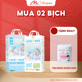 [COMBO 2 BỊCH] Tã Bỉm Dán Quần LOVE MAX 100% Organic Mỏng Nhẹ