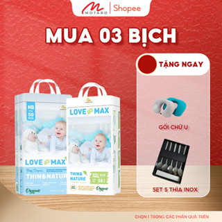 [COMBO 3 BỊCH] Tã Bỉm Dán Quần LOVE MAX 100% Organic Mỏng Nhẹ