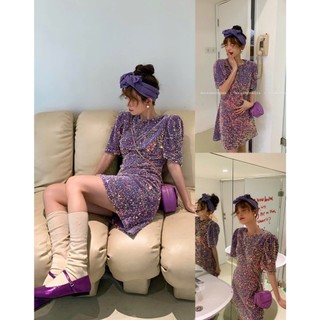 RIRI DRESS Đầm đính sequin kim sa bling bling phong cách ulzzang SAM SAM BOUTIQUE