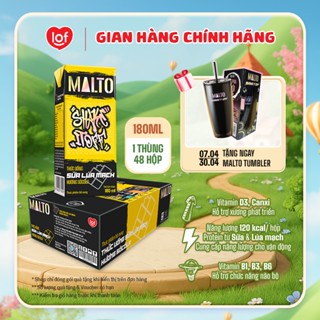 Sữa lúa mạch MALTO Shake It Off hương sôcôla thùng 48 hộp x 180ml