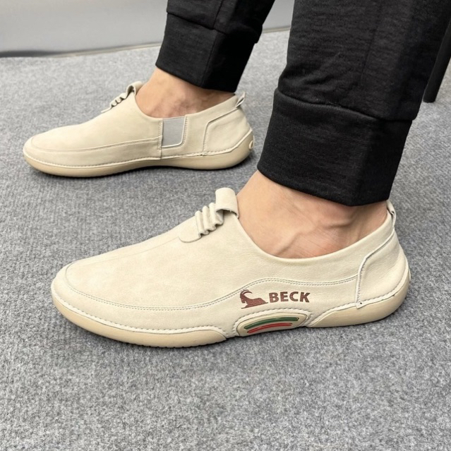 Giày da nam boy phố trẻ trung cao cấp, giầy lười chụp kỉ yếu đế cao du non mềm đúc nguyên khối khâu chắc chắn RUNO g61