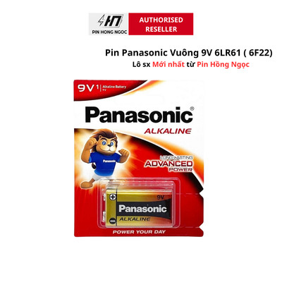 Vỉ 1 Viên Pin 9V Panasonic Alkaline 6LR61T - Hàng Chính Hãng