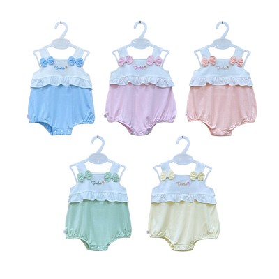 Áo body bé gái 2 dây đính nơ 1708