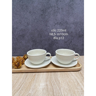 Combo 10 bộ cốc cafe capuchino đủ màu