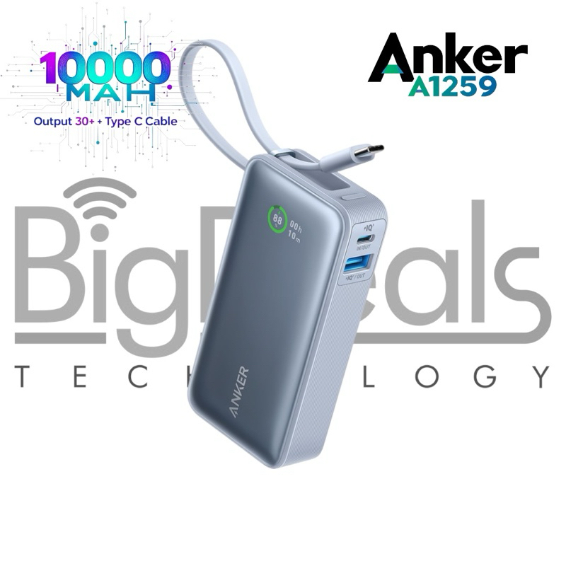 Sạc Dự Phòng Anker A1259 10000mAh – Sạc Nhanh 30W PD & QC 3.0 – Hàng Chính Hãng ✔️ BigDealsVN