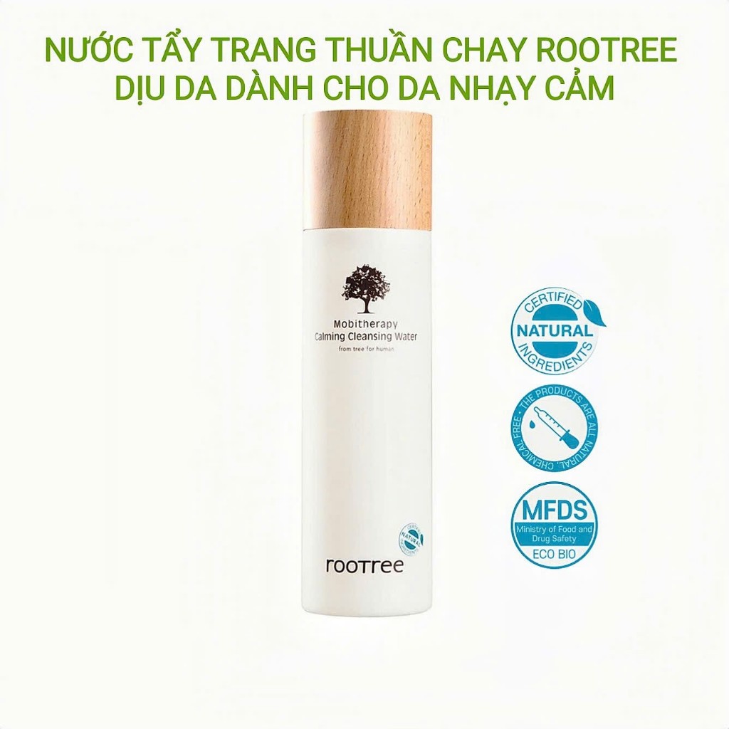 [ĐỌC MÔ TẢ] Nước tẩy trang Thuần chay ROOTREE Mobitherapy Calming dịu da cho da nhạy cảm 250ml