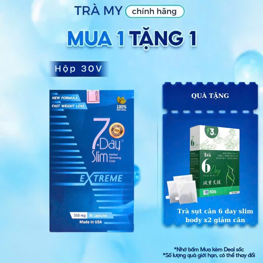 Viên Uống Giảm Cân Mỹ 7 Day Slim  (30 Viên/ 1 Hộp)