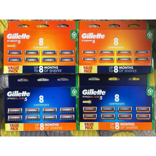 ( Hàng mới - lưỡi dao sắc bén )Hộp lưỡi dao cạo râu Gillette 5 lưỡi Fusion/Proglide/Proshield/aqua/sport