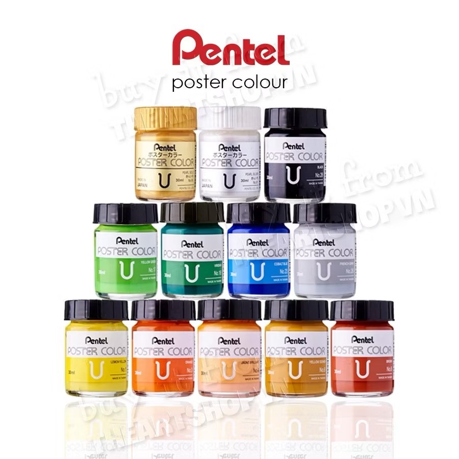 (HOẢ TỐC) Màu bột PENTEL - Poster Color 30ml THEARTSHOP