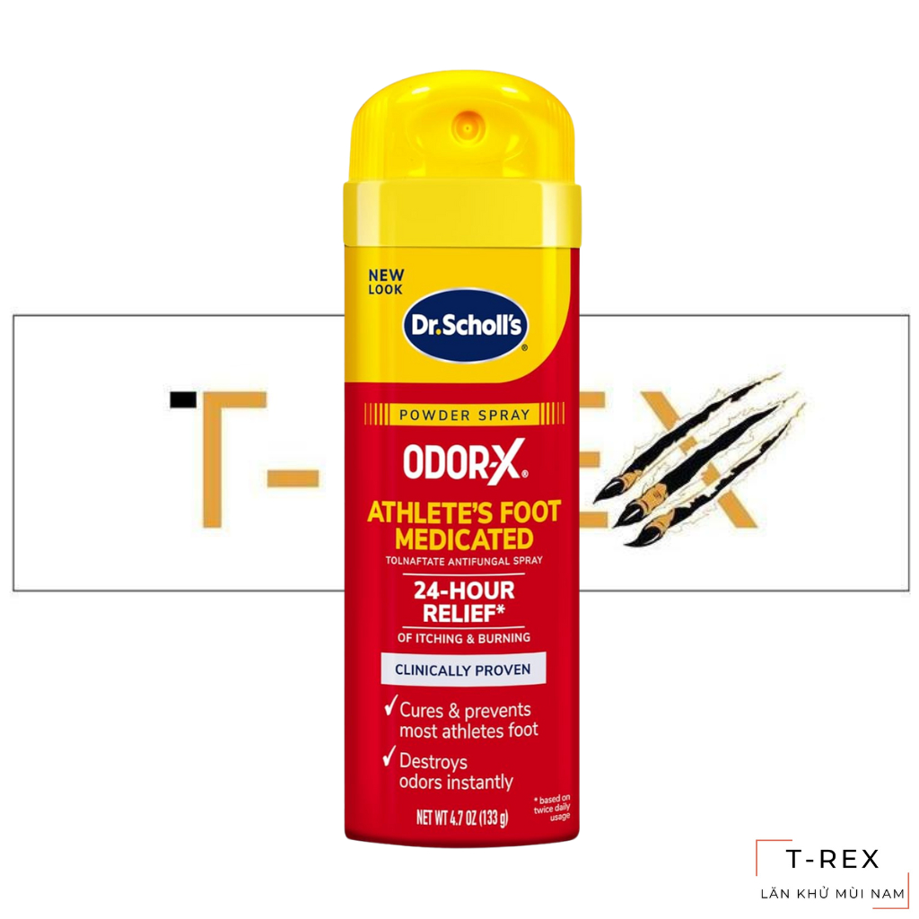 Xịt Khử Mùi Chân Dr.Scholl's Odor-X Athlete's Foot Spray Powder 133GR