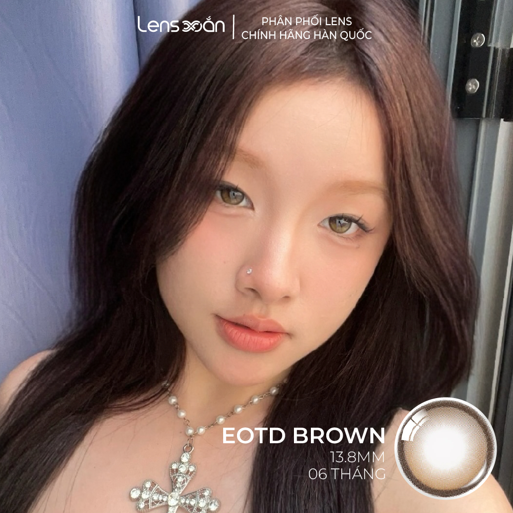 Kính áp tròng cận 6 tháng LENS XOẮN lens xám tự nhiên có viền tròn mắt hàn quốc chính hãng OLENS EOTD | BigBuy360 - bigbuy360.vn