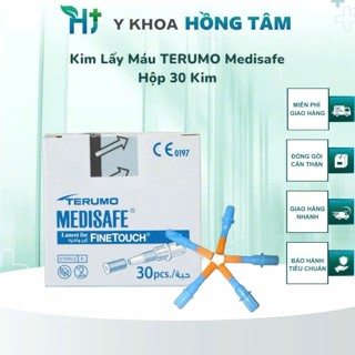 Kim Lấy Máu Đo Đường Huyết TERUMO Medisafe, Hộp 30 Kim, Date Mới