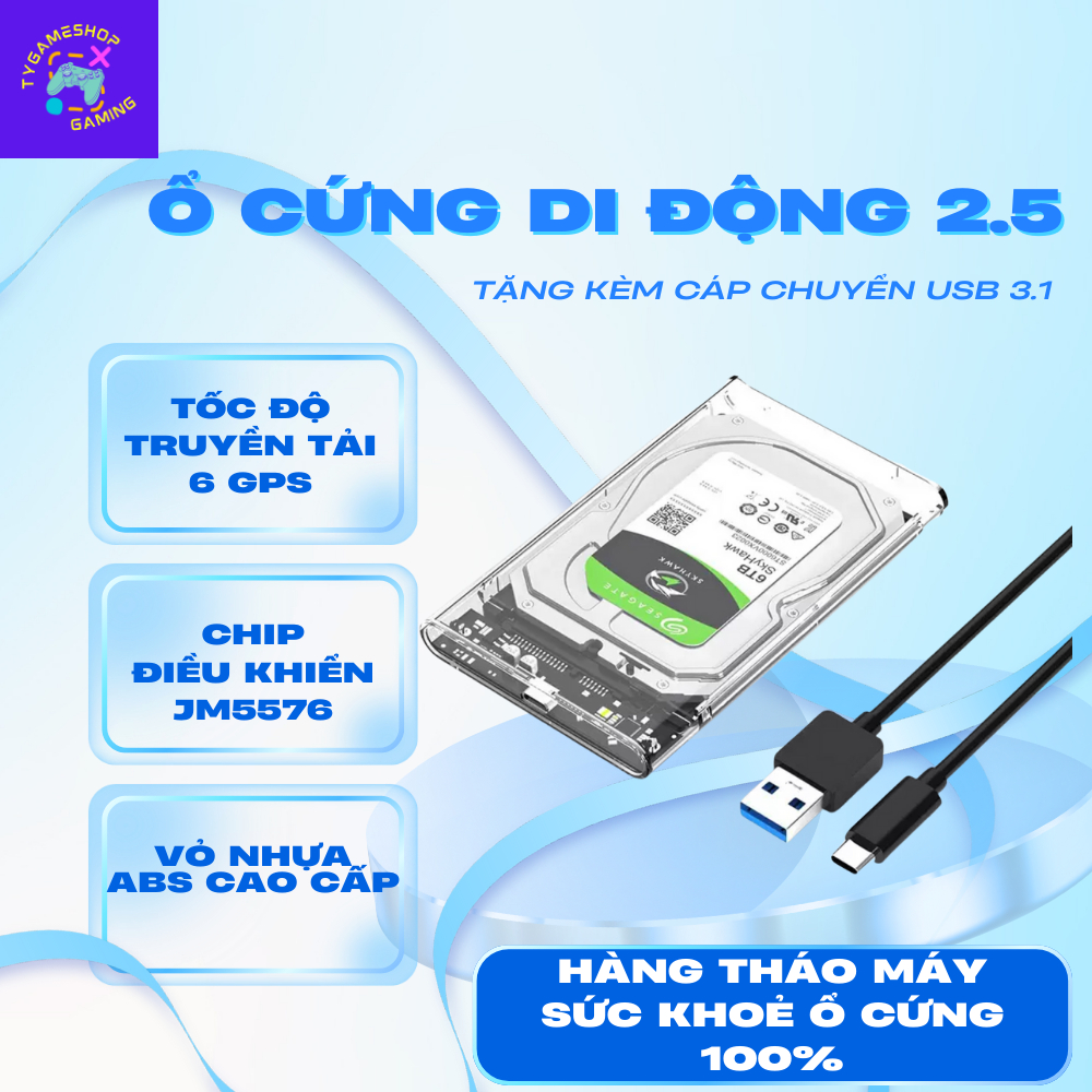 [BH 3 Tháng] Ổ Cứng Di Động HDD 2.5 500GB - 1TB SK100%