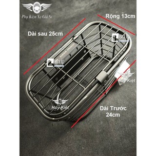 Rổ [Inox] [Inox Sơn Tỉnh Điện Đen] Scoopy 110 (2016 - 2025) Tặng Kèm Ốc MS6674