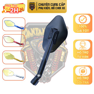 Kính Chiếu Hậu Xe Máy Hiệu Rizoma Elisse Cao Cấp Full Nhôm Full Phụ Kiện Kèm Hộp Đựng Xoay 360 Độ