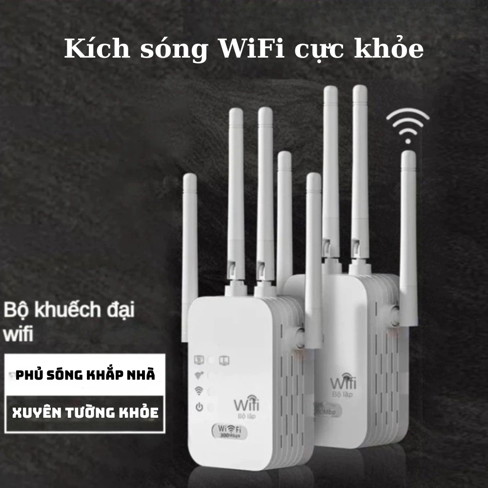 Bộ mở rộng sóng Wifi Repeater 6 râu tốc độ cao, tăng vùng phủ sóng wifi, 2 chế độ hoạt động