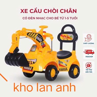 Xe cẩu chòi chân cho bé dùng cho trẻ 1 đến 4 tuổi chịu tải 30 cân có còi có nhạc xoay 360%