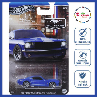 Xe mô hình Hot Wheels Silver Series 60 Years '65 Ford Mustang 2+2 Fastback JBY49.