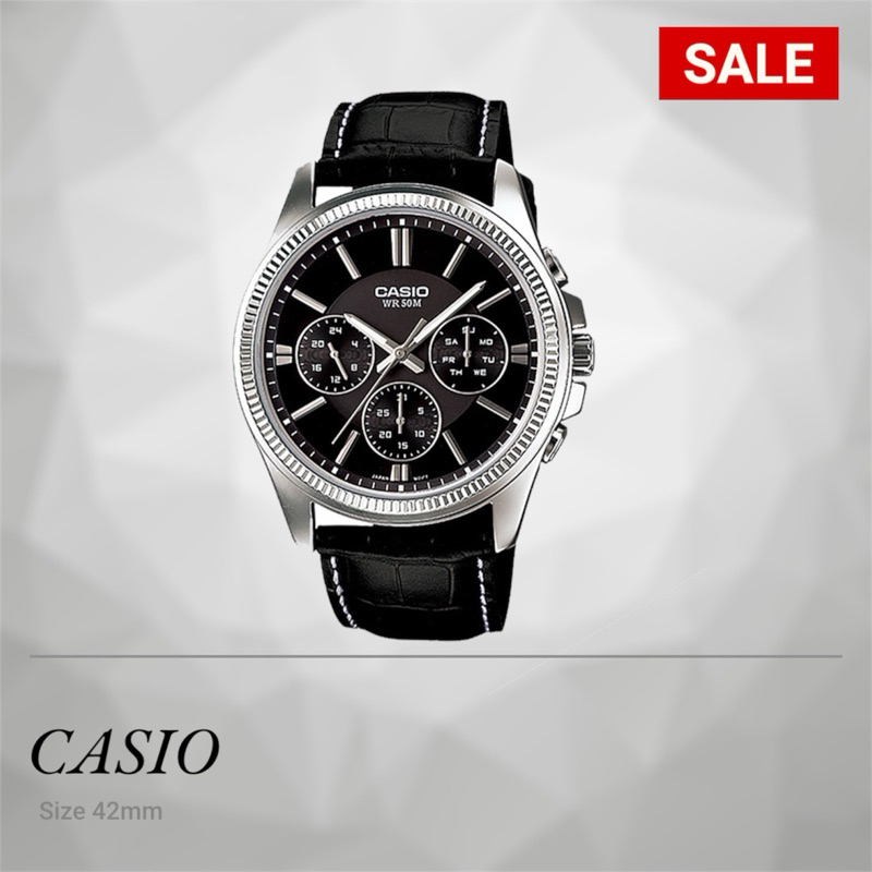Đồng Hồ Nam Casio MTP-1375L-1AVDF Mặt Số 42mm, Kính Cứng, Chống Nước 5ATM
