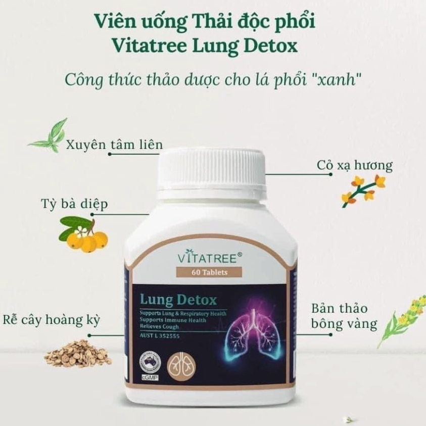 Viên thải độc phổi Lung Detox 60 viên - Vitatree