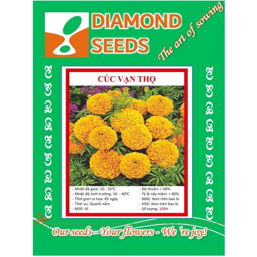 Hạt giống Cúc Vạn Thọ Mỹ (100 hạt) - HÀNG CÔNG TY