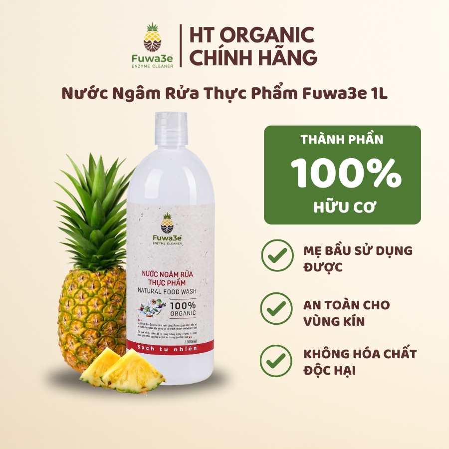Nước Ngâm Rửa Rau Củ,Thịt Cá Fuwa3e Làm Sạch Thực Phẩm 100% Enzyme Từ Dứa 1L