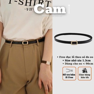 Thắt lưng da nam nữ Đai váy gài bản nhỏ mini 1.3cm  Belt dây nịt váy đầm áo sơ mi blazer bản nhỏ basic công sở